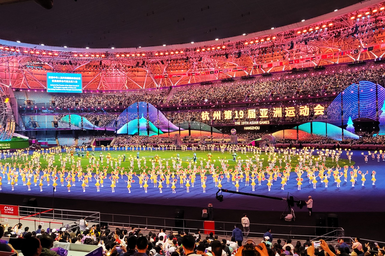  8일 항저우 스포츠 파크 주경기장에서 열린 2022 항저우 아시안게임 폐회식.