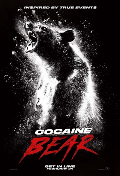  영화 <코카인 베어> 포스터.