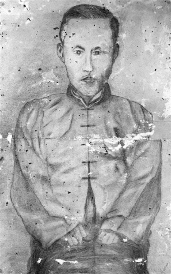 김창숙의 초상화. 1927년 중국에서 체포되어 국내로 압송되었을 때 모습을 둘째아들 김찬기가 그린 그림.