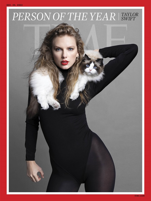  '타임(Time)'은 2023 올해의 인물로 팝스타 테일러 스위프트를 선정했다.