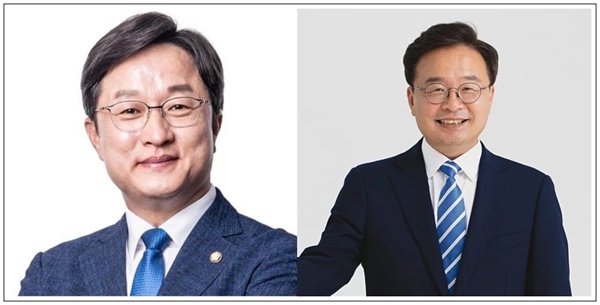 강병원 현 국회의원과 김우영 전 은평구청장
