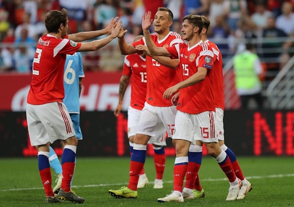  2020 유럽축구선수권대회에 참가했던 러시아 축구대표팀 