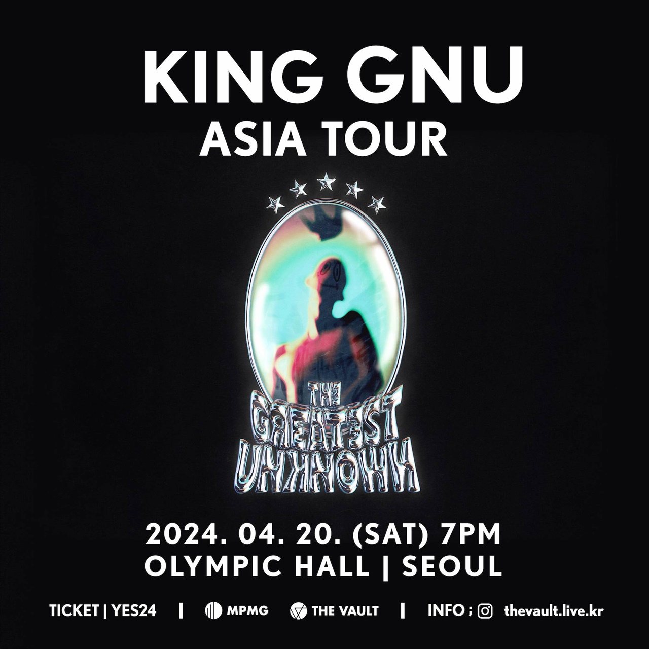  오는 4월 20일, 일본 밴드 킹 누(King Gnu)의 첫 내한 공연이 서울 송파구 올림픽홀에서 열린다.