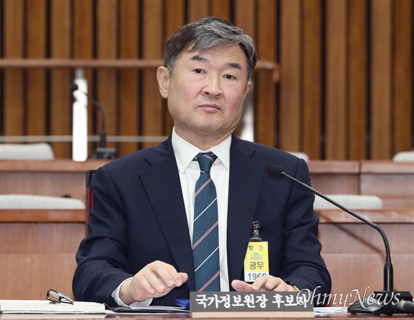 조태용 국가정보원장 후보자가 11일 서울 여의도 국회에서 열린 인사청문회에 출석해 있다.
