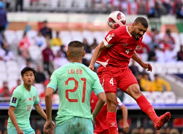  중국-레바논 경기 장면

