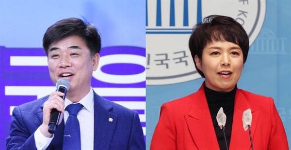 왼쪽은 김병욱 더불어민주당 의원, 오른쪽은 김은혜 전 대통령실 홍보수석비서관