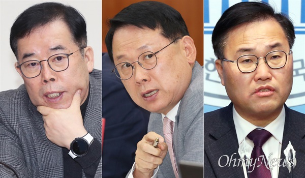 왼쪽부터 국민의힘 박성중, 윤두현, 홍석준 의원. 