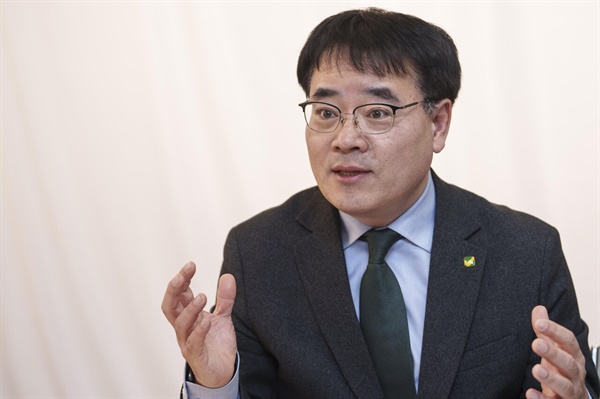 녹색정의당 김종민 후보 (사진 : 정민구 기자)