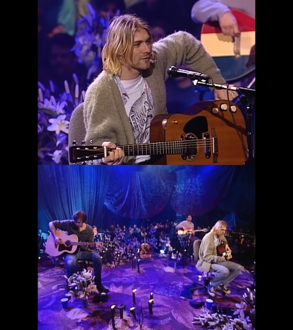  너바나의 라이브 명반으로 손꼽히는 'MTV Unplugged in New York'의 한 장면