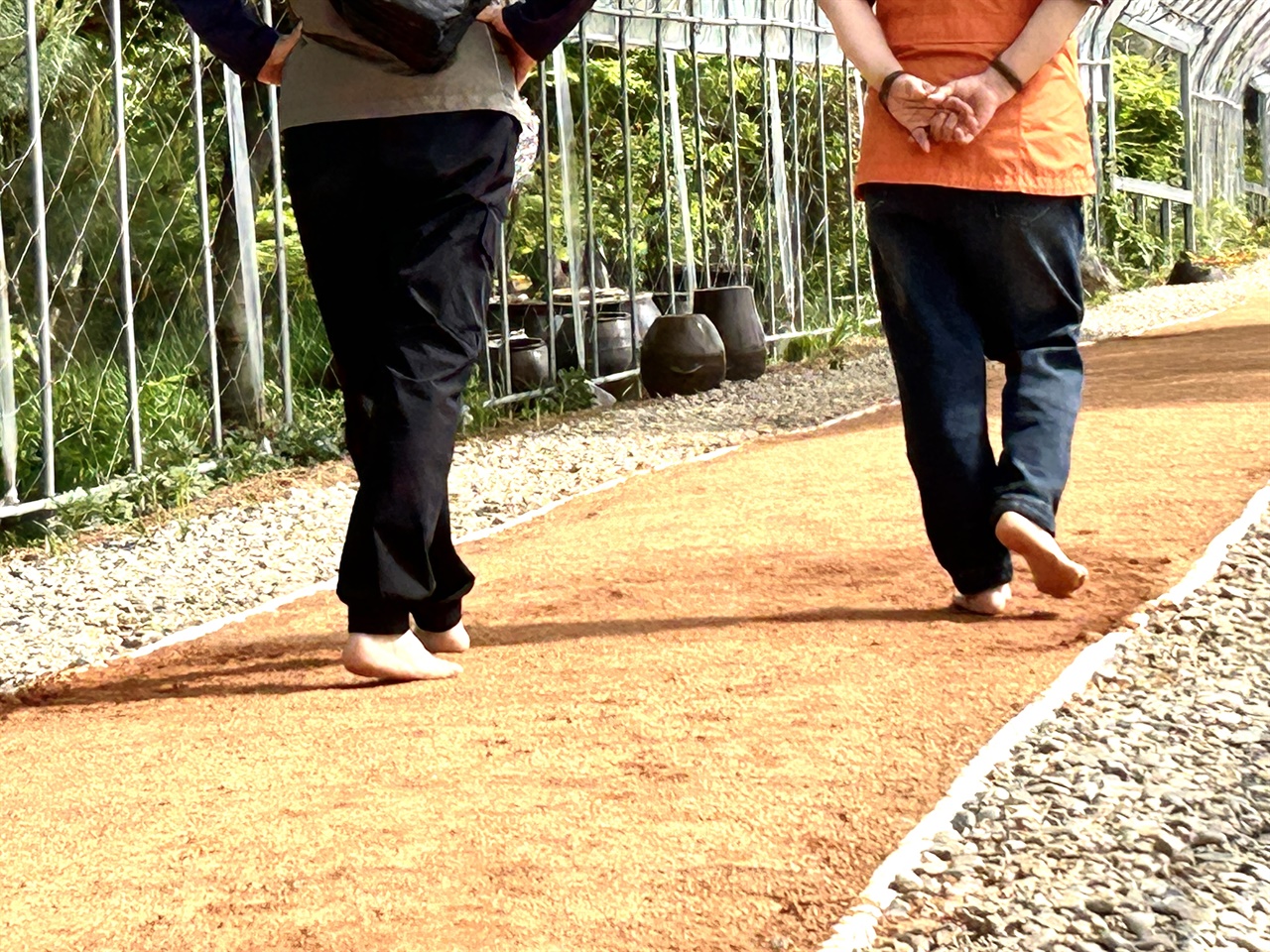 홍성군이 날씨와 관계없이 맨발로 걸을 수 있는 황톳길을 조성하면서 주민들과 관광객들에게 인기를 얻고 있다.
