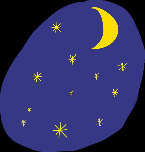 달과 별은 밤하늘의 보석이다. pixabay 제공 부료이미지.
