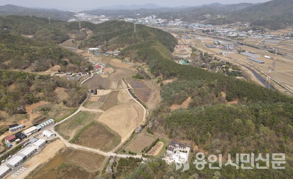  첨단 시스템반도체 클러스터 국가산업단지로 지정된 처인구 남사읍 창리와 이동읍 시미리 일대 전경 /사진 우상표