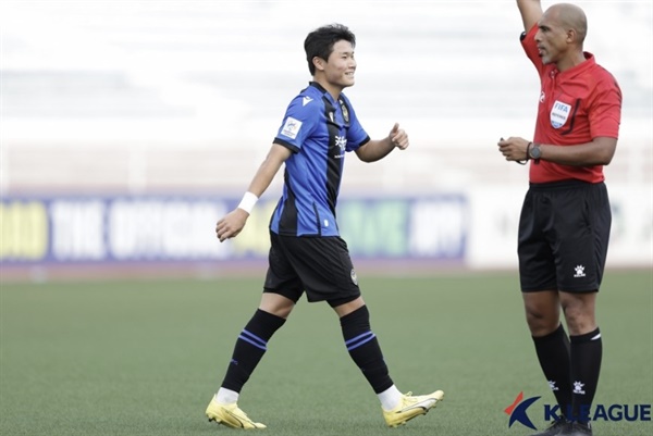  지난해 아시아축구연맹(AFC) 챔피언스리그 6차전, 카야 일로일로FC를 상대로 득점을 기록했던 인천 최우진