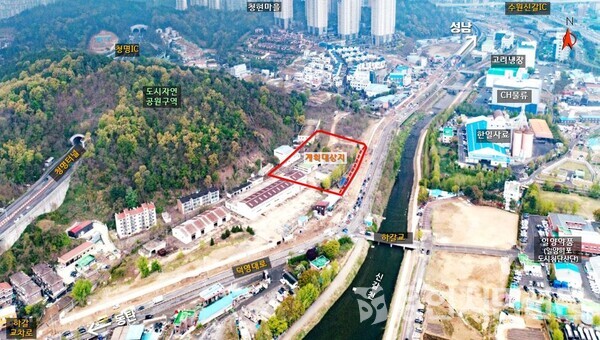 기흥구 하갈동에 신설 예정된 중학교 부지 일대.(자료사진)