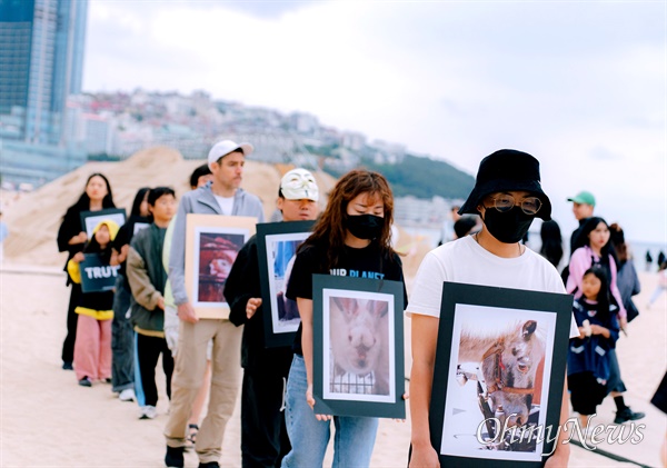  6월 2일 부산 해운대 광장에서 열린 세계동물권리의날 행사.