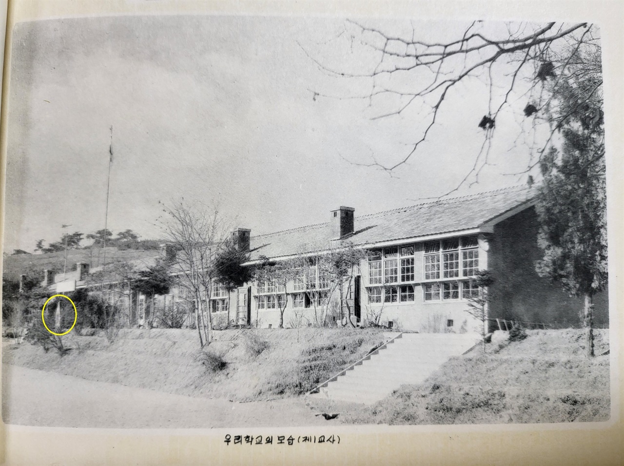 1962년(제31회) 졸업앨범 사진에서 해방기념비(노란색 원)를 찾을 수 있다. 당시 해방기념비는 1교사 앞에 그대로 있었다. 유성초등학교는 1927년 유성공립보통학교로 개교한 이래, 1938년 유성동덕공립심상소학교로 개칭되었다가 1941년에 유성동덕공립국민학교로 개칭되었고, 1950년부터 유성국민학교로 변경되었다가 1996년부터 유성초등학교로 불리고 있다.