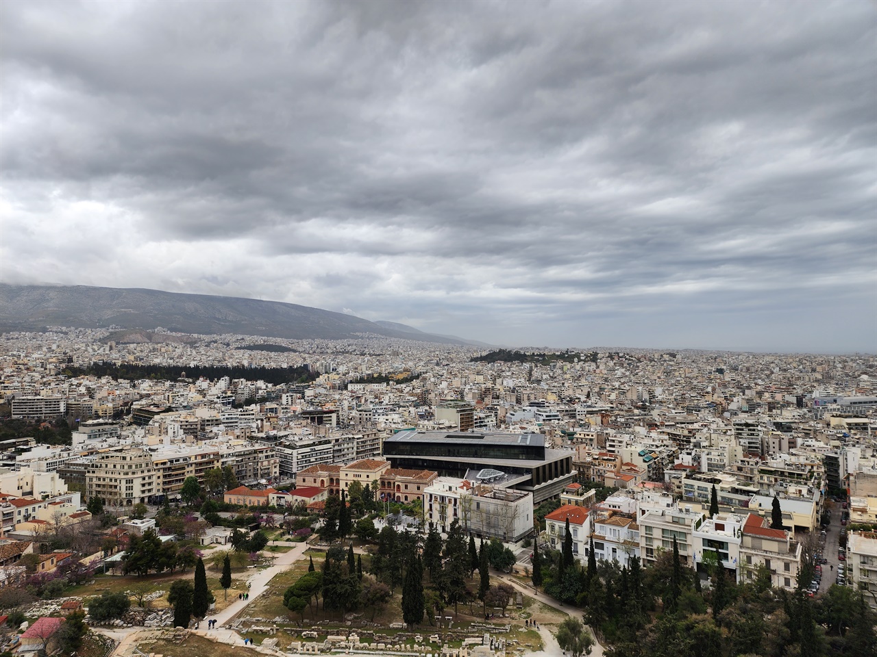 그리스 아테네 아크로폴리스에서 내려다 본 아테네 전경