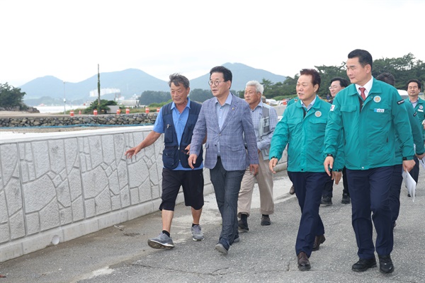  박완수 도지사, 17일 거제-통영 자연재해위험개선지구 현장 안전 점검