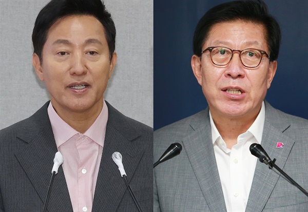  오세훈 서울시장(왼쪽), 박형준 부산시장(오른쪽)