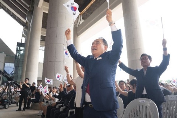  8월 15일 천안시가 주관해 독립기념관에서 연 광복절 경축식 당시 모습. 