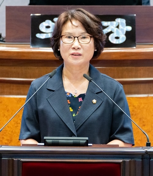  강남구의회 노애자 의원이 5분발언을 통해 “재산세 공동과세 상향을 막아야 한다”고 주장했다.