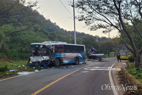  경남 고성 영현면 도로 교통사고.