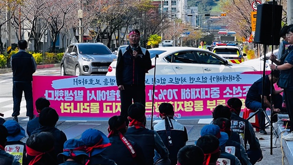  양경수 민주노총 위원장, 16일 경남지역 노동현장 방문 활동.