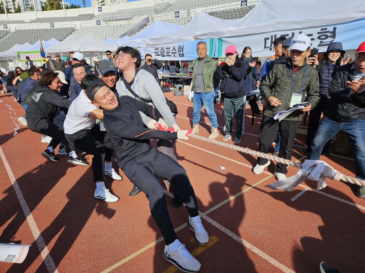 줄달이기 줄달이기 경기를 벌이는 서울제주도민회 선수들