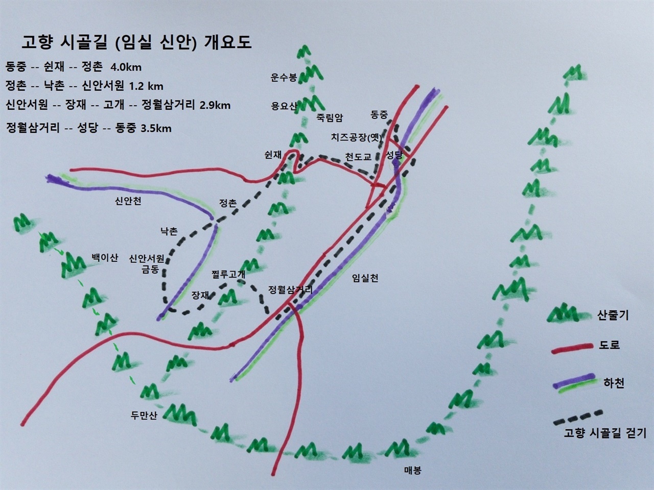  고향 시골길 (임실 신안) 개요도