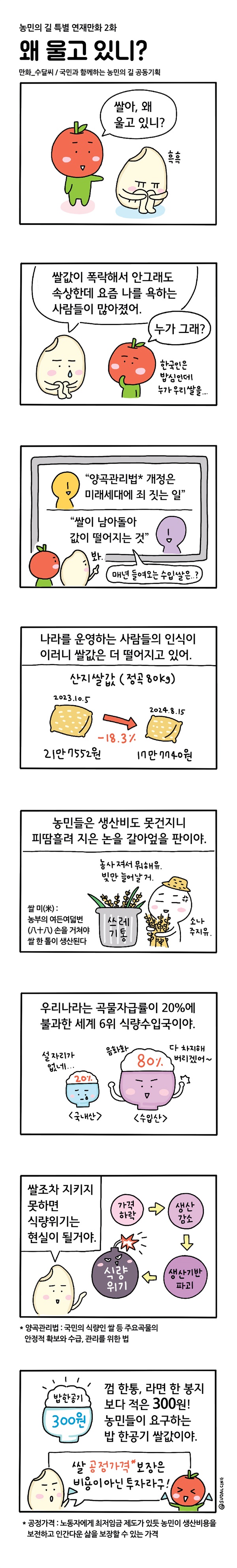 농민의길 연재만화 2화 농민의길 연재만화 2화