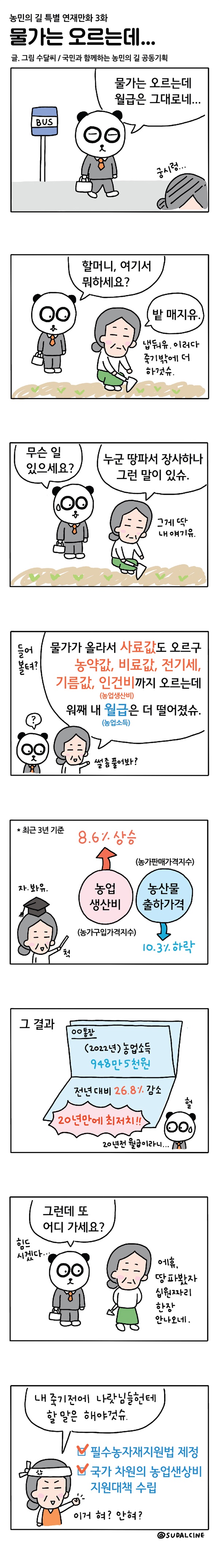 농민의길 연재만화 3화 농민의길 연재만화 3화