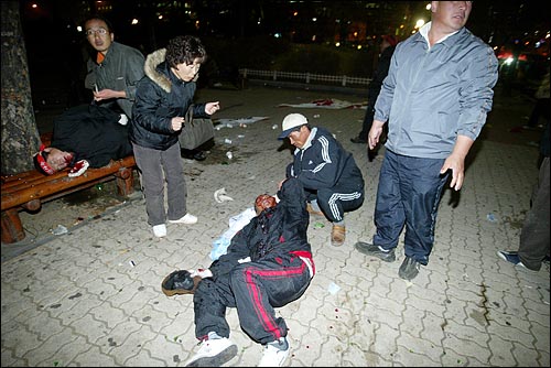 2005년 11월 15일 쌀 협상 국회 비준에 반대하며 서울 여의도공원에서 집회를 가진 농민들이 국회로 진출하려 했으나 경찰의 진압으로 유혈사태가 벌어졌다. 경찰이 집회장안까지 진압을 하면서 수십여명의 농민이 피를 흘리며 쓰러져 있다.